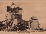an old photo of a building that has been torn down