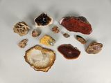 a lot of different types of rocks on the table