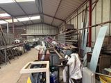 a large room with a lot of different types of wood