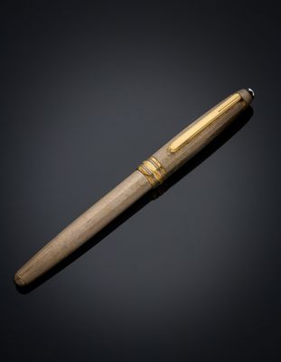 a pen on a black background