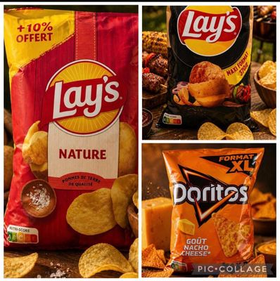 Lot de 45 paquets mixte de paquet de chips 15 de chaque barb…