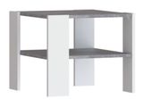 an image of a white and grey side table