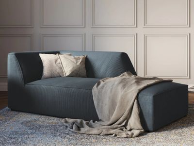 Méridienne/chaise longue RUBY MICADONI, en velours côtélé bl…