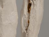 a close up view of a sculpture of a person ' s legs