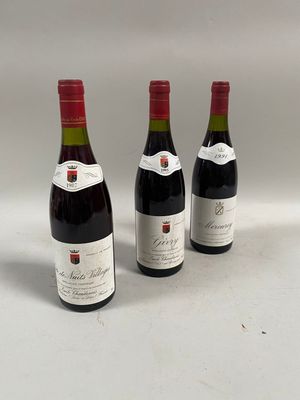 trois bouteilles de vin sont alignées sur une surface blanche