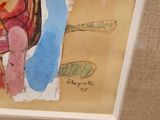 a picture of a picture of a woman sitting in a chair