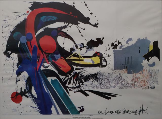 Raymond MORETTI (d’après), affiche encadrée « La prise de la Bast...