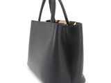 a black tote bag on a white background