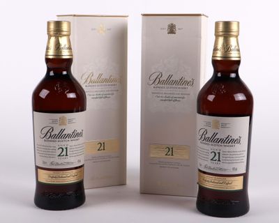 deux bouteilles de Ballantro 21 ans d'âge