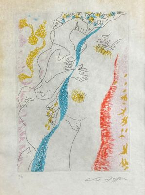 une image représentant un dessin d'une femme et d'un arbre