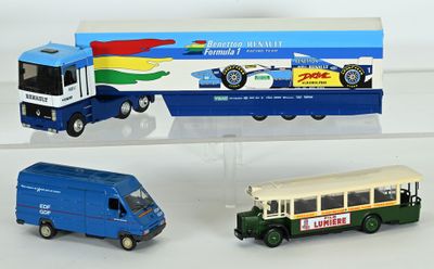 SURBER / ELIGOR et SOLIDO, 3 véhicules au 1/43ème, et 1/50ème, état de