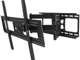 un support mural de télévision noir avec un écran plat dessus