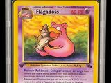a close up of a pokemon card on a black background