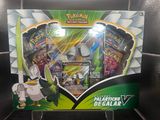 display of pokemon cards in a display case in a store