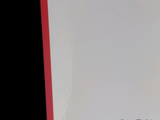 a white sheet of paper with a red border on it