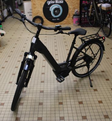 a bicycle that is parked in a store