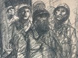 drawing of a group of people standing next to each other