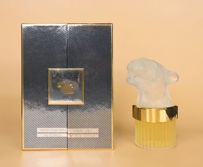 l'image d'un flacon de parfum posé à côté d'une boîte