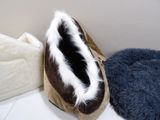 a pair of slippers that are sitting on the floor
