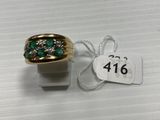 a close up of a ring with a price tag on it