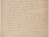 une lettre manuscrite sur une feuille de papier comportant du texte