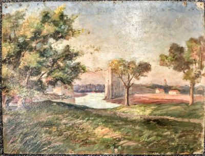 BALADE Gaston (1880-1971), Paysage, vue de La Rochelle, en m… - Photo 1