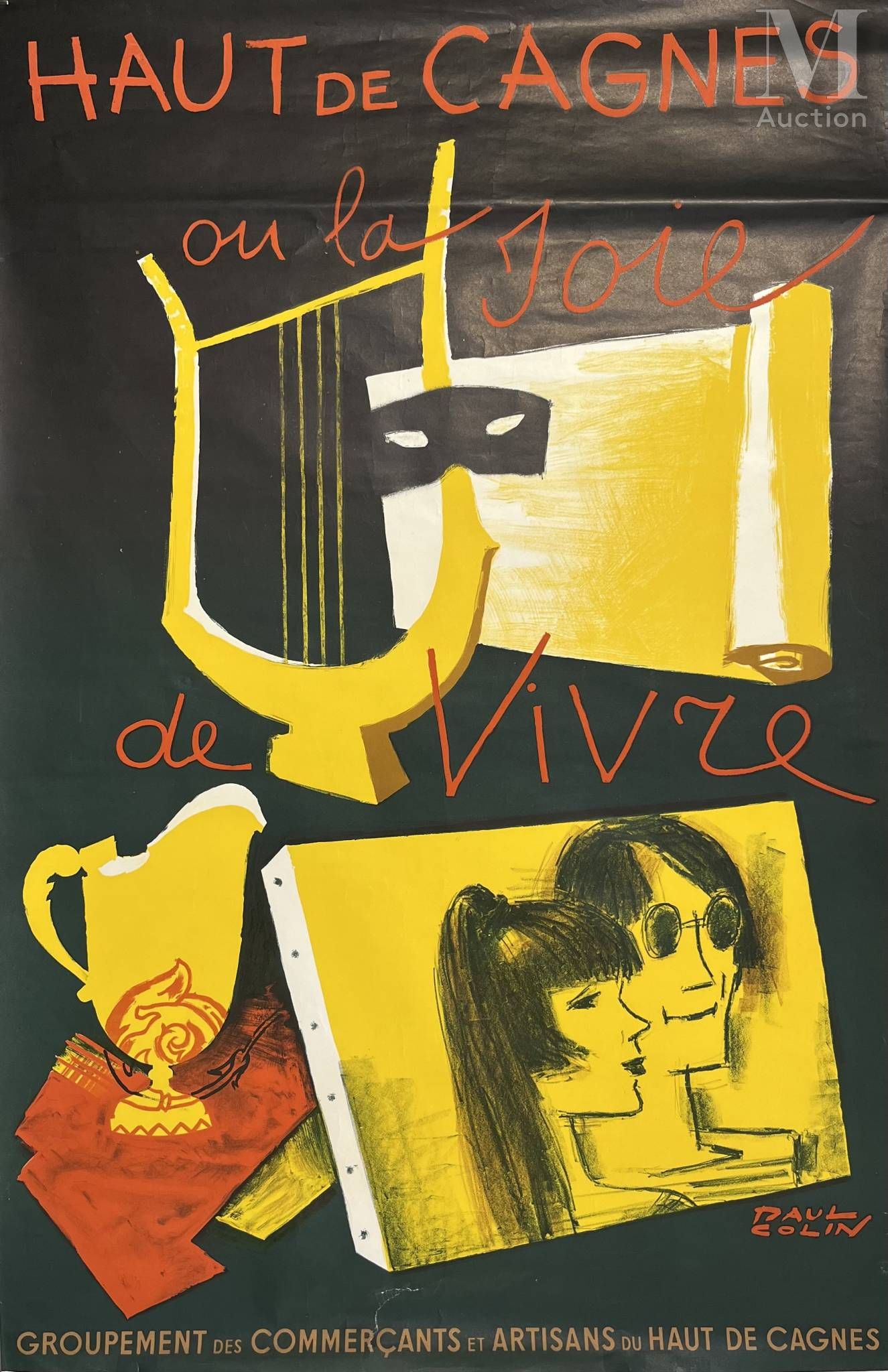 Paul COLIN (1892-1985) Haut de Cagnes ou la joie de vivre.