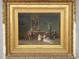 an image of a painting of a man and a woman in a living room