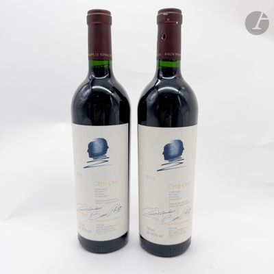 deux bouteilles de vin rouge posées l'une à côté de l'autre sur une surface blanche
