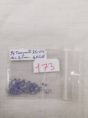 TANZANITE violet blue IF à VVS Nbr 94 Tanzanie rond 3,1 4,05…