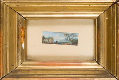une photo d'une photo d'un tableau dans un cadre doré