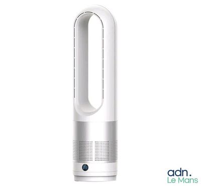 gros plan d'un purificateur d'air blanc sur fond blanc