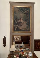 PETIT TRUMEAU en bois laqué gris et doré, du XVIIIe siècle, …