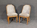 paire de chaises de style « mid-century » avec assises rembourrées
