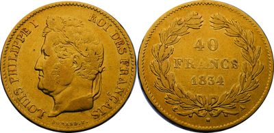 une pièce d'or à l'effigie d'une femme
