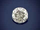 un diamant non serti sur fond bleu