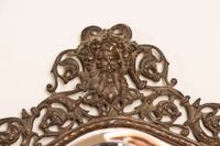 Paire d'appliques murales en bronze à trois bougeoirs, miroi… (photo 5)