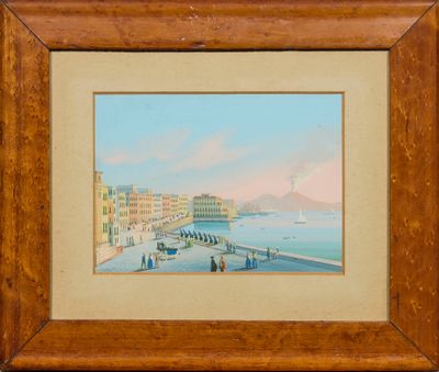 une image d'un tableau représentant une ville au bord de l'eau