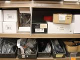 a lot of boxes that are on a shelf