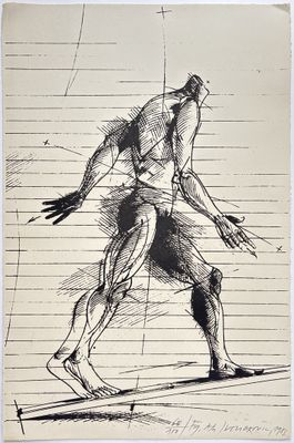 une image représentant un dessin d'un homme sur une planche de surf