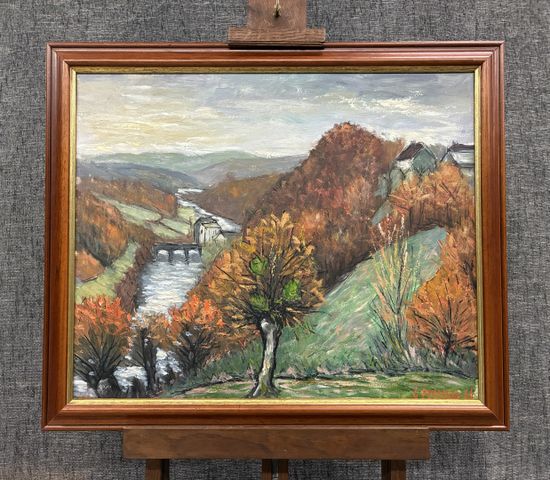 Gilbert PERSONNE (1900-1981) « Grande Creuse à Fresselines». Huil...