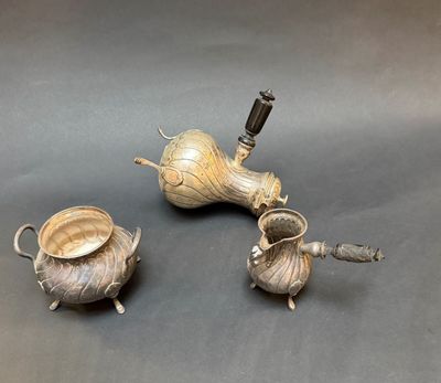 Trois pièces de forme en argent Minerve 950 millièmes accide… - Photo 1