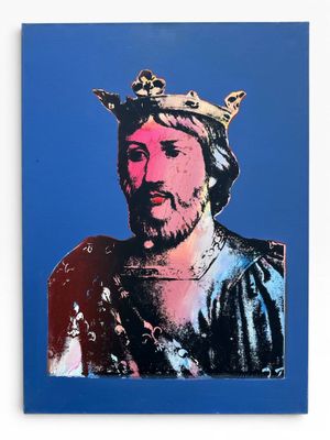 a painting of a man with a crown on his head