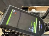 a cell phone on the handlebar of a motorcycle