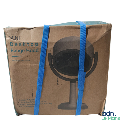 a cardboard box that has a microphone on it