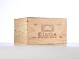 an empty wooden box sitting on top of a white table