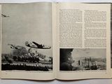 an open book with pictures of airplanes flying in the sky