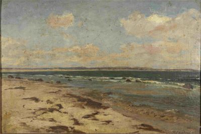 PAUL A. SVEDOMSKY (1849-1904) View of the Italian coast sign…