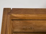 an image of a close up of a wooden dresser with a drawer