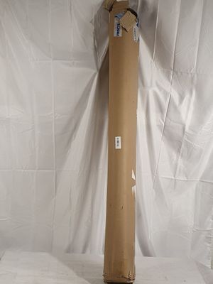 a cardboard box with a baseball bat sticking out of it